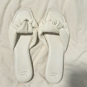 White sandals